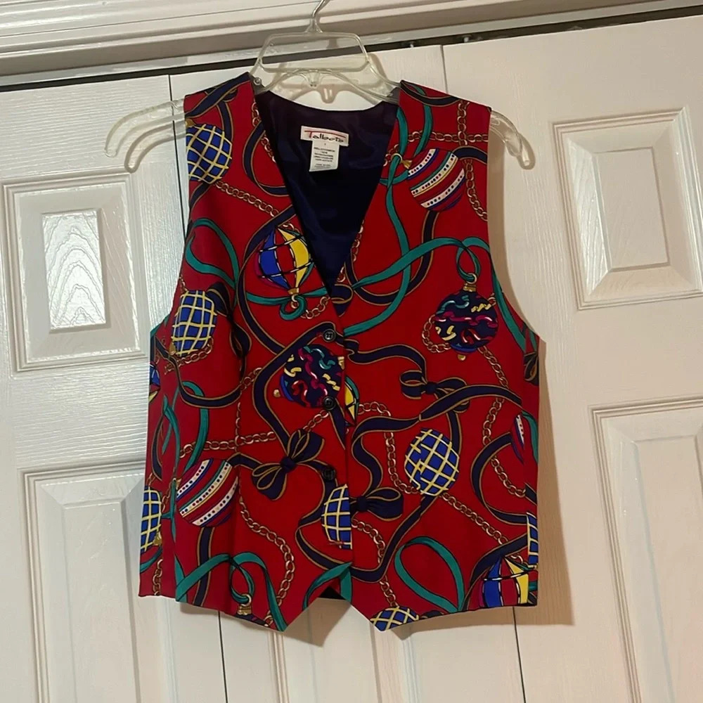 Talbots Vintage Christmas Holiday Vest